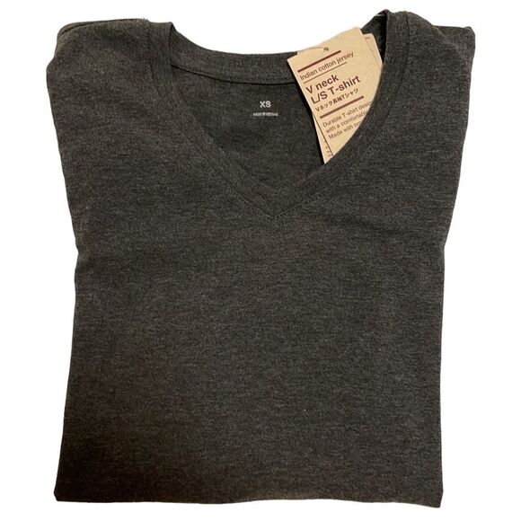 MUJI V-Neck Long Sleeve T-shirt, NWT - Picture 2 of 3